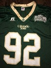 Game Worn Used Colorado State Rams Football Jersey  92 Russell Size Large