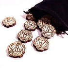 Viking Rune Set  Elder Futhark Pocket Rune Set  Jormungand Serpent Wooden Runes