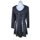 Vintage Seven Karat Jacket Large Romantic Whimsigoth Alt Lace Mesh Black Flare