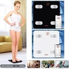 Digital Bathroom Scales For Body Weight Weighing 180kg Backlit Led Bluetooth App
