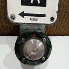 Vintage Retired Crosswalk Pedestrian Push Button Porcelain Sign  