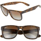 New Ray-ban Justin Rb4165 Tortoise Matte   Brown Gradient   sunglasses
