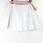 Vintage 70s Gingham Trim Tennis Wrap Skirt   White   Pink   Fits 26-27  Waist