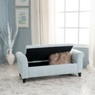 Charlemagne Rolled Arm Tufted Fabric Storage Ottoman Bench