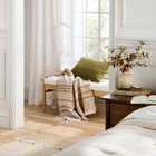Cozy Stripe Throw Blanket Green tan - Hearth   Hand With Magnolia
