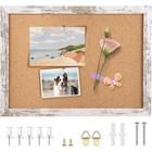 Multi-functional Cork Bulletin Board W  Wooden Frame Home Office Decor New