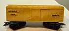 Marx 13975 A t    S f  Yellow Plastic Stock Car - 8 Whl W plastic Tilt Couplers