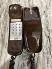 Vintage Trimline Western Electric Push Button Brown Desk Phone -  Untested