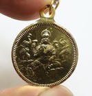 Lord Ganesha Maa Lakshmi God Goddess Bless Coin Om Pendant Laxmi Ganesh Necklace