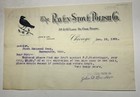 1893 Graphic Chicago Letterhead Black Raven Stove Polish Bird Logo