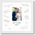 Wedding Guest Book Frame Signatures Keepsake Wall Mount Photo Display 4x6 Decor
