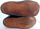 Vintage Black Leather Lace-up Baby Shoes Size 2 Doll Antique Vg Condition