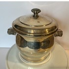Beautiful Vintage Wm Rogers Glass Lined Ice Bucket  Silver Plated Must See