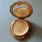 Vintage Stratton Ladies Powder Compact Mirror Gold Renaissance Enamel Midcentury