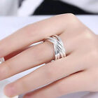 Hot Sale 925 Sterling Silver 5 Glossy Circles Women Ring Fashion Charm Jewelry
