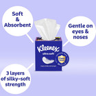 Kleenex Ultra Soft Facial Tissues  3 Flat Boxes  120 Tissues Per Box  3-ply  360