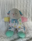 Oshkosh Bgosh Pastel Colorblock Lamb Plush 9 vtg Babys 1st Velour Sheep Lovey