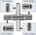 Water Valve Key 4 Way Sillcock Wrench Steel 1 4 9 32 5 16 11 32 Inches For