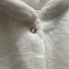 Nina Leonard Girls White Hooded Faux Fur Button Coat Formal Winter Size 1x