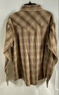 Nwt Wrangler American Cowboys Men s Western Shirt Brown Plaid Pearl Snap Sz Xl