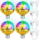  Pack Colorful Rotating Magic Ball Light Disco Colorful Magic Lamp Bulb 4
