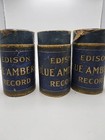 Edison Blue Amberol Cylinder Record Lot - 3 Records And Tubes