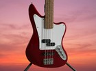 4 String Red Body Electric Jazz Bass Guitar Chrome Parts White Pickguard