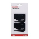 Staples Letter Opener 2 pack Black  18006  815014