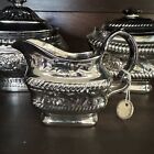 Antique Silver Lusterware Staffordshire Creamer   Sugar Bowl Set Rare Christie   s