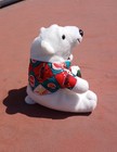 Vintage 1997 Coca Cola 6  Polar Bear Argyle Shirt Plush Stuffed Animal Bean Bag