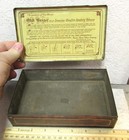 Vintage Empty Old Briar Humidor Style Tobacco Tin  Great Colors  Wording On Lid