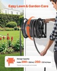 Vevor Wall Mounted Garden Hose Reel 200ft 5 8in Manual Hose Winder Brass Fitting