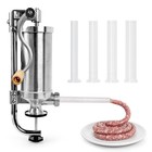 Stainless Steel Sausage Stuffer Machine - 2 5 Lb Capacity  Manual Crank  Suction