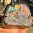 885g Natural Purple Flash Labradorite Quartz Crystal Freeform Mineral Healing