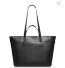 Madewell The Zip-top Essential Tote In Leather Size Large  Color True Black 