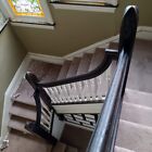 Antique Vintage Old Salvaged Reclaimed Oak Staircase Newel Post Baluster Rails