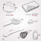 Matcha Whisk Set  7 Pcs Matcha Set With Holder scoop sifter  Matcha Kit