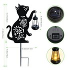 Solar Cat Hanging Lantern Outdoor  Black Cat Solar Cat-warm White-1 Pack