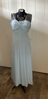 Vintage 1970   s Junior Xs Blue Dress With Spaghetti Straps And Lace Jacket