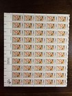 1580 Us Mint Sheet  10 Cent Christmas Card  Mint Nh