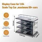 Display Case For Hot Wheels Garage Matchbox Cars With Led Light 1 64 Scale Di