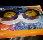      Speedo Kids Blue   Orange Goggles Anti Fog Swim Uv Protection Latex Free