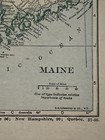 Antique Colorful 1923 Map Of Maine 9x6 Inches