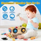 Montessori Kids Tool Set  Wooden Toddler Tool Bench Educational Toys For Small