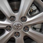 4pcs Toyota Camry 62mm Wheel Rims Center Hub Cap Caps Silver Base Chrome Logo