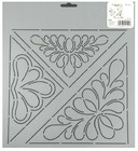 2 Triangular Quilting Scroll Motif Quilt Stencils Feather Block Designs Template