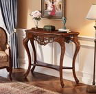 Antique Console Table  38 Inch Victorian Half Moon Sofa Table For Entryway
