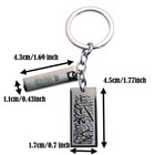 Islamic Ayatul Kursi Shahada Keychain Stainless Steel Muslim Key Ring Gift Allah