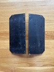 Set Of 2 Vintage Mid Century Tapered Wooden Table Leg Mounting Hardware Plates