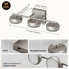 Modern Bathroom Vanity Light Wall Fixture 5cct 3-lights Dimmable Brushed Nickel